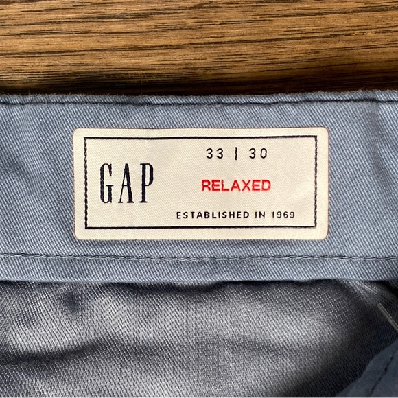 GAP Men's Relaxed Performance Pants Pearl Blue Size 33 x 30 NWT - Picture 11 of 13